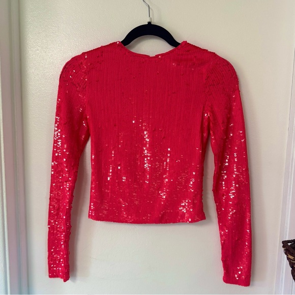 Hot Pink Alice + Olivia Sequin Top - Picture 4 of 7
